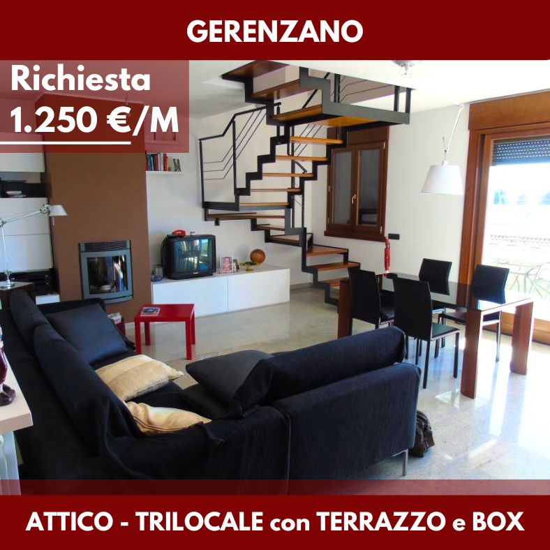 GERENZANO ATTICO – TRILOCALE con BOX (Rif. GAF002)